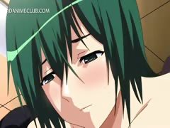 Hentai hottie sucking and fucking cock gets a facial