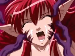 Doll is pounded by tentacles and tranny